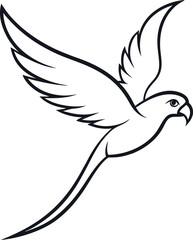A parrot flying in the sky 