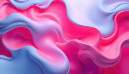 Obraz premium Abstract Pink and Blue Liquid Wave Design