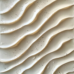 Textured cream surface with wave patterns