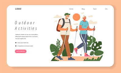 Pensioners Cope With Loneless. Flat Vector Illustration