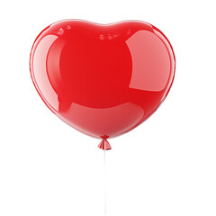 red balloon isolated on white