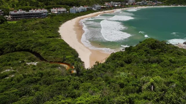 Aerial view of Quatro Ilhas Beach - Bombinhas, Santa Catarina, Brazil