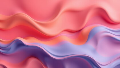 Obraz premium Abstract Pink and Purple Wavy Fluid Design