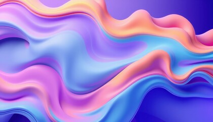 Abstract Pastel Waves Flowing Seamlessly