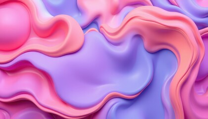 Fototapeta premium Abstract Pink and Purple Liquid Wave Design