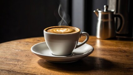 cup of coffee on table