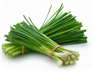 Obraz premium Chives flower or Chinese Chive isolated on white background.