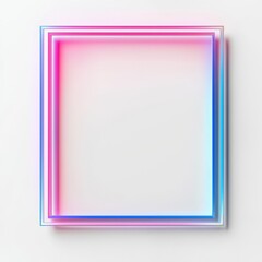 Neon Square Frame: A vibrant and modern design featuring three overlapping neon squares in pink and blue hues, creating a trendy and eye-catching frame perfect for presentations, social media.