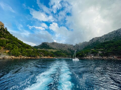 wandern, wanderurlaub, urlaub, mallorca, meer, see, wellen, Felsen, landschaft, wasser, berg, natur, himmel, berg, cloud, k&uuml;ste, cloud, anreisen, sommer, insel, blau, sch&ouml;n, fels, beach, panorama