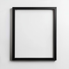 Elegant Black Frame: A sleek, minimalist black frame, elegantly presented, showcasing a clean, spacious interior. Perfect for showcasing art, photography.