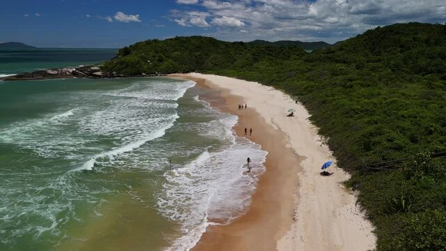 Aerial view of Quatro Ilhas Beach - Bombinhas, Santa Catarina, Brazil