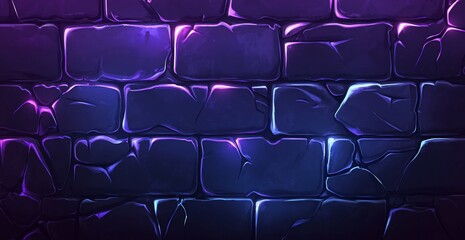 A textured dark stone wall with glowing edges, suitable for backgrounds.
