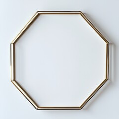 Geometric Elegance: A gleaming gold octagon, its clean lines and polished surface reflect light, creating a striking visual statement and adding touch of luxury and modernity.