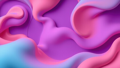 Obraz premium Abstract Pink Purple Blue Swirling Fluid Design