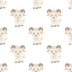 little goat seamless pattern