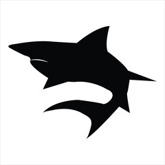 illustration of a shark SILHOUETTE VECTOR 