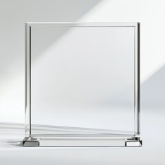 Glass Display Case: A minimalist, transparent acrylic display case with a sleek and modern design, perfect for showcasing precious items or artwork.