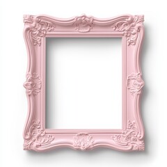 Pink Baroque Frame: Elegant and ornate, this pastel pink picture frame adds a touch of vintage charm to any design.
