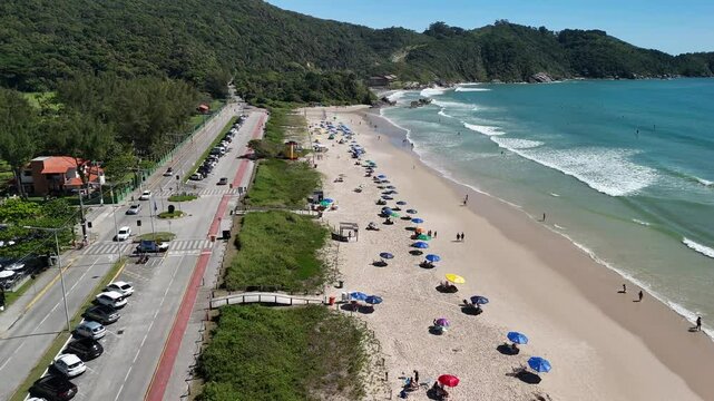 Aerial view of Mariscal Beach - Bombinhas, Santa Catarina, Brazil