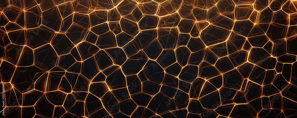 Aufkleber A textured surface featuring a dark background with illuminated, honeycomb-like patterns, creating an intriguing visual effect.