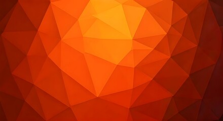 Fototapeta premium Triangular patterns in warm hues like red, orange, and yellow, with a fine grain effect, Ai Generated