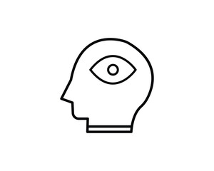 Intuition icon vector symbol design illustration