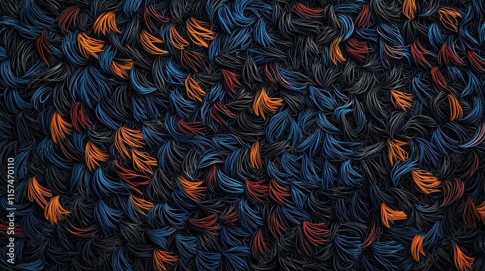 Poster a textured surface featuring a blend of dark colors with vibrant orange and yellow accents, creating