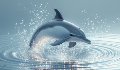 Obraz premium dolphin jumping out of water