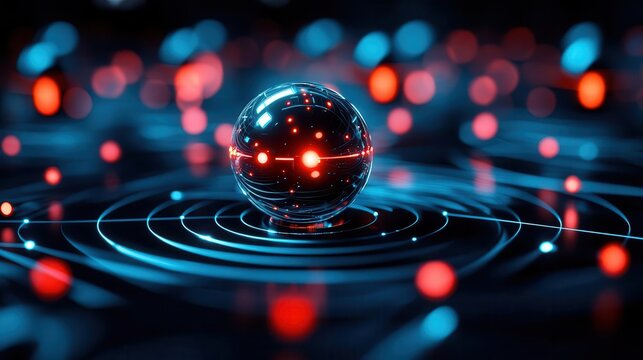 Closeup of the quantum annealer, optimizing complex problems using quantum mechanics