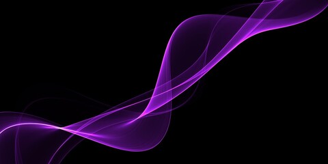Abstract purple wave background with glowing line