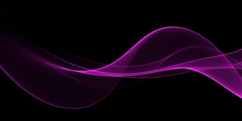 Abstract purple wave background with glowing line