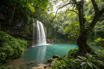 Obraz premium waterfall in the forest