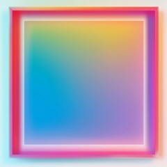 Neon Glow Frame: Abstract gradient background with a vibrant neon pink border and a white inner frame.