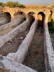 Ancient Water Channels in the Ancient City of Dara in Mardin, Turkey.