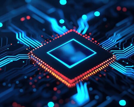 Detailed view of the microwave shielding around a quantum chip, reducing electromagnetic interference