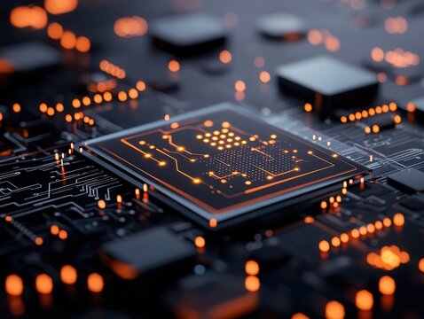 Closeup of the quantum algorithm optimizer, improving the efficiency of quantum computations