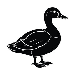  silhouette of a Cute duck, Duck Vector Design