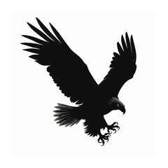 Bald eagle silhouette vector illustrations