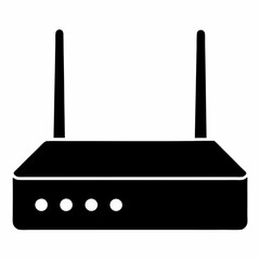 Router Silhouette Vector Art