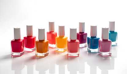 multi  colour nail polish bottles ai 