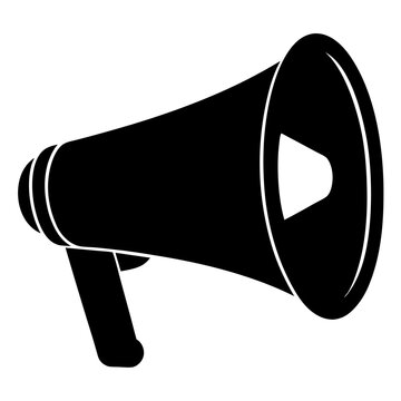 recommend clip art:  Loudspeaker megaphone silhouette vector illustration