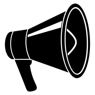 recommend clip art:  Loudspeaker megaphone silhouette vector illustration