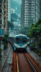 Fototapeta premium Train in the city