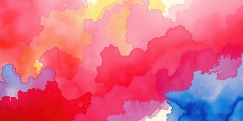 Abstract Colorful Watercolor Background Texture  Vibrant Hues and Organic Shapes