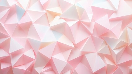 Fototapeta premium Abstract Pink and White Triangular Geometric Pattern Background