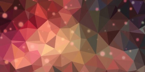 Abstract Low Poly Background with Soft Glowing Lights