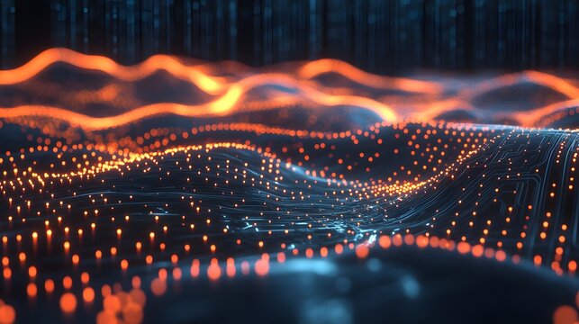 Data visualization event digital landscape image content futuristic environment aerial view technology concept