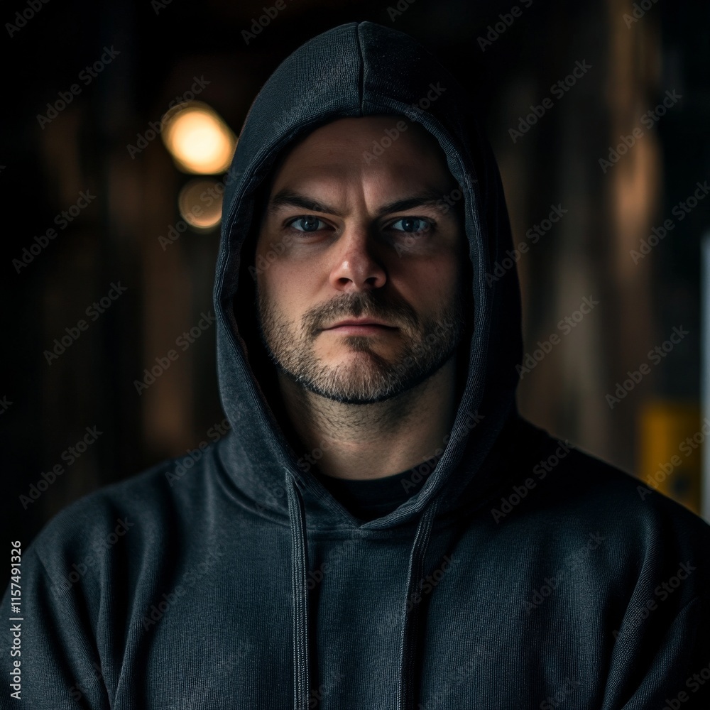 Leinwandbilder Anonymous computer hacker in hood and laptop isolated over white background. Dark face. Data thief, internet attack, darknet fraud, dangerous viruses and cyber security.