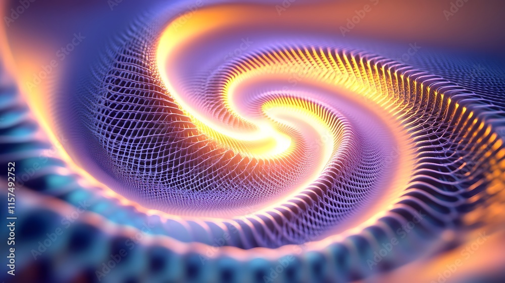 Poster dynamic flow of light patterns abstract visualization digital art vibrant environment close-up viewp