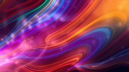 Obraz premium Vibrant Abstract Swirls of Colorful Light Creating a Dreamy and Energetic Atmosphere with Flowing Patterns and Soft Glow Effects for Visual Inspiration